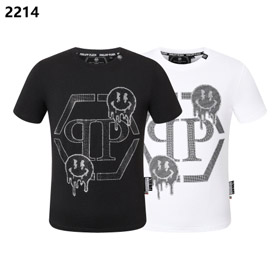 Philipp Plein PP hot diamond short-sleeved round neck T-shirt (40 styles)-2824
